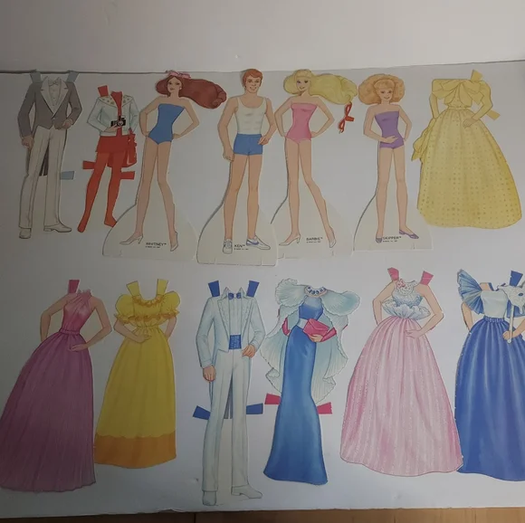 Vintage 1987 Jewel Secrets Barbie Paper Doll Mattel - Picture 2 of 10